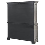 Cresswell 2-door 3-drawer Buffet and Hutch Weathered Taupe | Full | Grey | Weathered Taupe / Weathered Tan | 107455