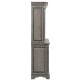 Cresswell 2-door 3-drawer Buffet and Hutch Weathered Taupe | Full | Grey | Weathered Taupe / Weathered Tan | 107455