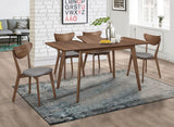 Alfredo 5-piece Butterfly Leaf Dining Set Natural Walnut | Brown | Natural Walnut | 108080-S5