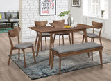 Alfredo 63-inch Extension Leaf Dining Table Natural Walnut | King | Brown | Natural Walnut | 108080