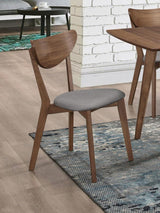 Alfredo Dining Side Chair Grey and Natural Walnut (Set of 2) | Brown | Natural Walnut | 108082