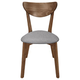 Alfredo Dining Side Chair Grey and Natural Walnut (Set of 2) | Brown | Natural Walnut | 108082