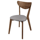 Alfredo Dining Side Chair Grey and Natural Walnut (Set of 2) | Brown | Natural Walnut | 108082