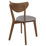 Alfredo Dining Side Chair Grey and Natural Walnut (Set of 2) | Brown | Natural Walnut | 108082
