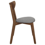 Alfredo Dining Side Chair Grey and Natural Walnut (Set of 2) | Brown | Natural Walnut | 108082
