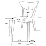Alfredo Dining Side Chair Grey and Natural Walnut (Set of 2) | Brown | Natural Walnut | 108082