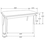Alfredo Upholstered Dining Bench Grey and Natural Walnut | Full | Brown | Natural Walnut | 108083