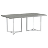 Sterling 72-inch Rectangular Dining Table Grey Faux Marble | King | Grey | Grey Faux Marble | 108121