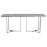 Sterling 72-inch Rectangular Dining Table Grey Faux Marble | King | Grey | Grey Faux Marble | 108121