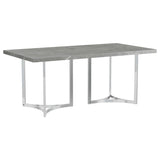 Sterling 72-inch Rectangular Dining Table Grey Faux Marble | King | Grey | Grey Faux Marble | 108121