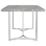 Sterling 72-inch Rectangular Dining Table Grey Faux Marble | King | Grey | Grey Faux Marble | 108121