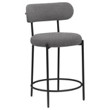 Viola Boucle Upholstered Counter Chair Grey (Set of 2) | Grey | 108198