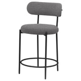 Viola Boucle Upholstered Counter Chair Grey (Set of 2) | Grey | 108198