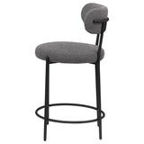 Viola Boucle Upholstered Counter Chair Grey (Set of 2) | Grey | 108198