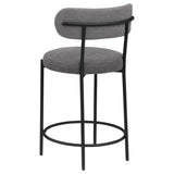 Viola Boucle Upholstered Counter Chair Grey (Set of 2) | Grey | 108198