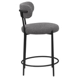 Viola Boucle Upholstered Counter Chair Grey (Set of 2) | Grey | 108198