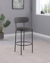 Viola Boucle Upholstered Bar Chair Grey (Set of 2) | Grey | 108199