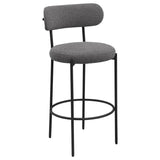 Viola Boucle Upholstered Bar Chair Grey (Set of 2) | Grey | 108199