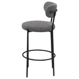 Viola Boucle Upholstered Bar Chair Grey (Set of 2) | Grey | 108199