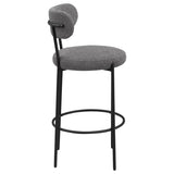 Viola Boucle Upholstered Bar Chair Grey (Set of 2) | Grey | 108199