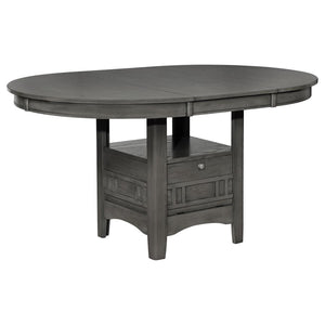 Lavon Oval 60-inch Wood Extension Leaf Dining Table Medium Grey