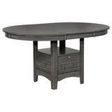 Lavon Oval 60-inch Wood Extension Leaf Dining Table Medium Grey | Grey | Medium Grey | 108211
