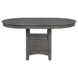 Lavon Oval 60-inch Wood Extension Leaf Dining Table Medium Grey | Grey | Medium Grey | 108211