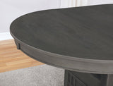 Lavon Oval 60-inch Wood Extension Leaf Dining Table Medium Grey | Grey | Medium Grey | 108211