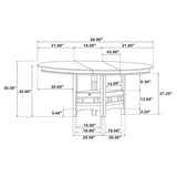 Lavon Oval 60-inch Wood Extension Leaf Dining Table Medium Grey | Grey | Medium Grey | 108211