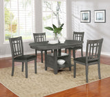 Lavon Oval 60-inch Wood Extension Leaf Dining Table Medium Grey | Grey | Medium Grey | 108211