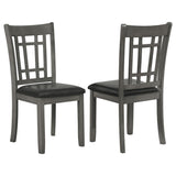 Lavon Wood Dining Side Chair Black and Medium Grey (Set of 2) | Grey | Medium Grey | 108212