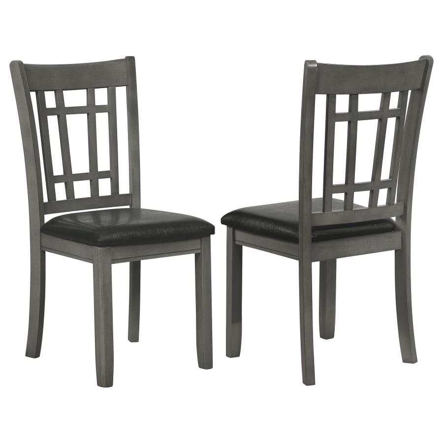 Lavon Wood Dining Side Chair Black and Medium Grey (Set of 2) | Grey | Medium Grey | 108212