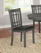 Lavon Wood Dining Side Chair Black and Medium Grey (Set of 2) | Grey | Medium Grey | 108212