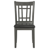 Lavon Wood Dining Side Chair Black and Medium Grey (Set of 2) | Grey | Medium Grey | 108212