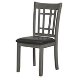 Lavon Wood Dining Side Chair Black and Medium Grey (Set of 2) | Grey | Medium Grey | 108212