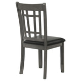 Lavon Wood Dining Side Chair Black and Medium Grey (Set of 2) | Grey | Medium Grey | 108212