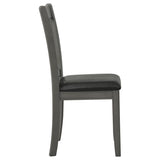 Lavon Wood Dining Side Chair Black and Medium Grey (Set of 2) | Grey | Medium Grey | 108212