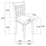 Lavon Wood Dining Side Chair Black and Medium Grey (Set of 2) | Grey | Medium Grey | 108212