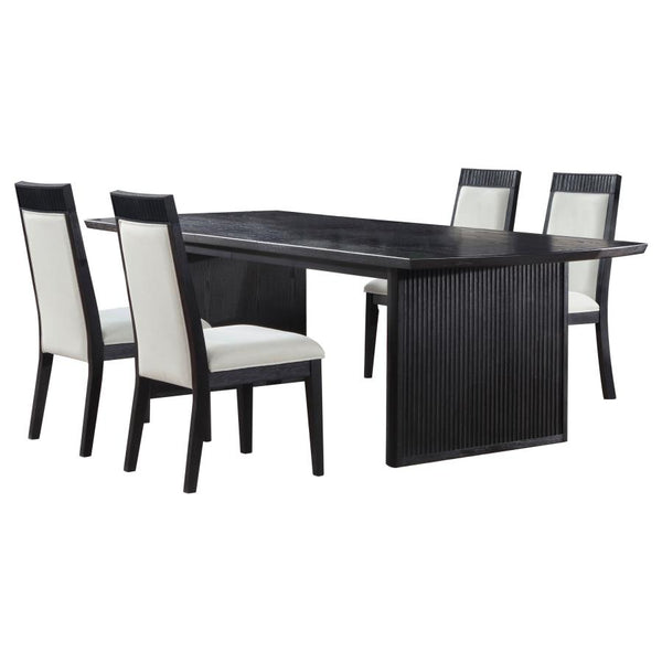 Brookmead 5-piece Extension Leaf Dining Table Set Black