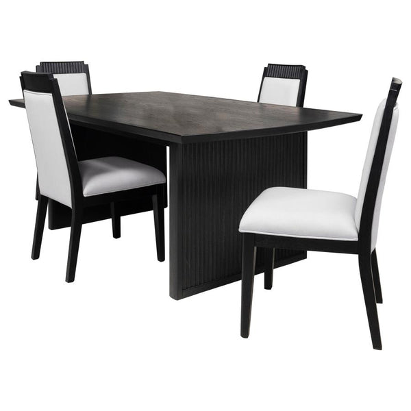 Brookmead 5-piece Extension Leaf Dining Table Set Black