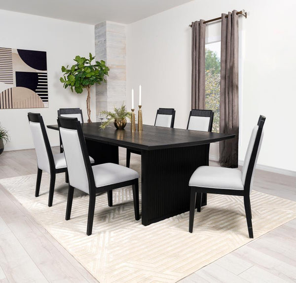 Brookmead 7-piece Extension Leaf Dining Table Set Black