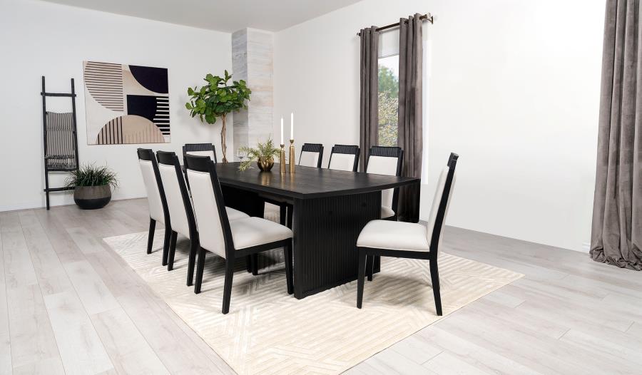 Brookmead 9-piece Extension Leaf Dining Table Set Black