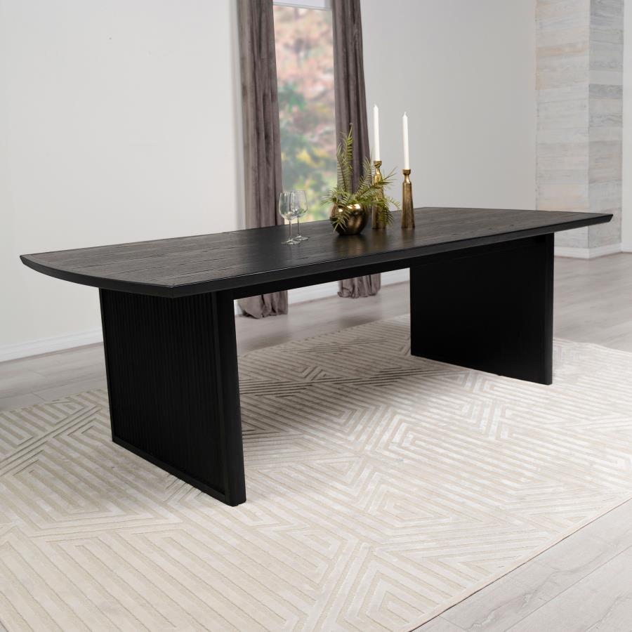 Brookmead 100-inch Extension Leaf Dining Table Black | King | Black | 108231
