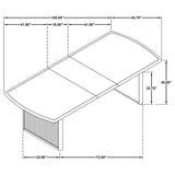 Brookmead 100-inch Extension Leaf Dining Table Black | King | Black | 108231