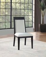 Brookmead Dining Side Chair Ivory and Black (Set of 2) | King | Black | 108233