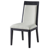 Brookmead Dining Side Chair Ivory and Black (Set of 2) | King | Black | 108233