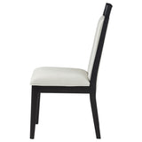Brookmead Dining Side Chair Ivory and Black (Set of 2) | King | Black | 108233