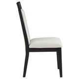 Brookmead Dining Side Chair Ivory and Black (Set of 2) | King | Black | 108233
