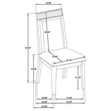 Brookmead Dining Side Chair Ivory and Black (Set of 2) | King | Black | 108233