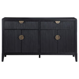Brookmead 4-door Sideboard Buffet Storage Cabinet Black | King | Black | 108235